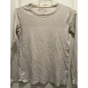 Eddie Bauer TALL Large Long Sleeve Top, Cream TL Tee L.